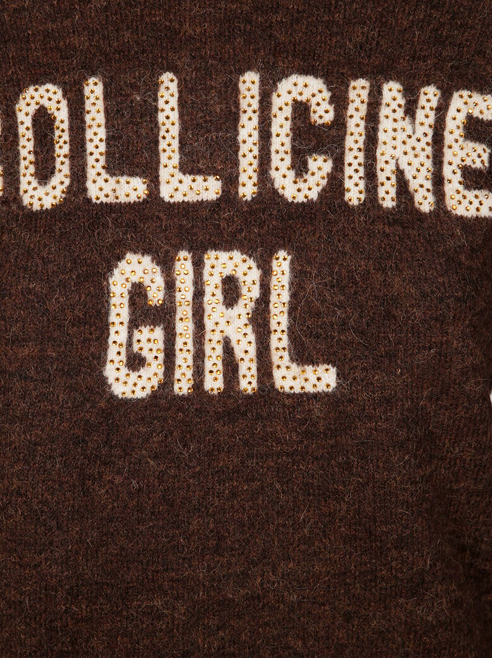 MC2 Saint Barth Gc New Queen Alpaca Bubbles Girl Rhinestone Sweater Zwart