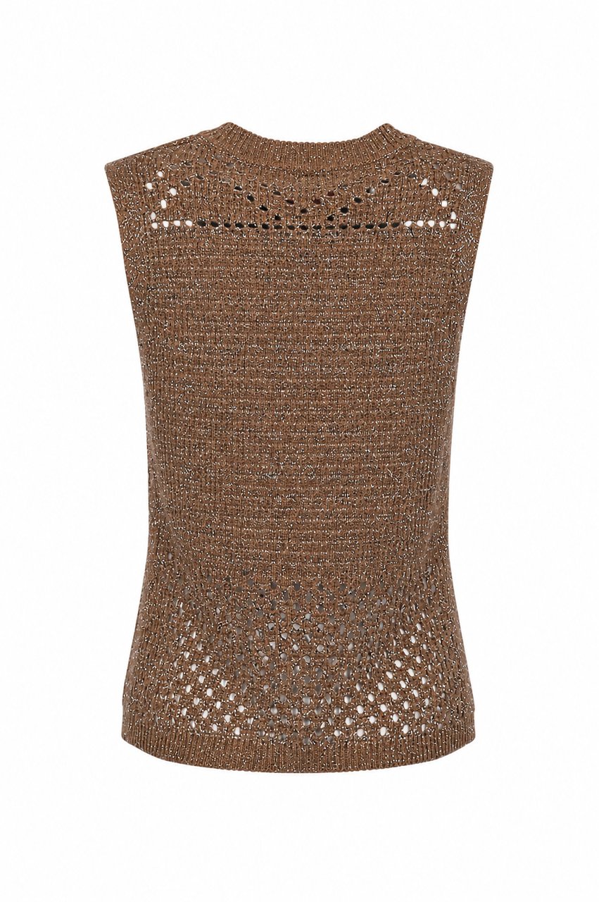 MC2 Saint Barth Top Crochet Mesh Lurex 13L Bruin