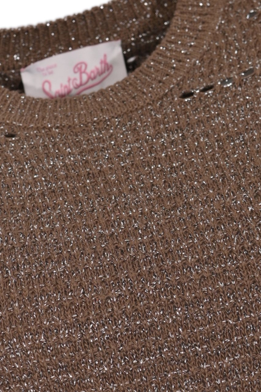 MC2 Saint Barth Top Crochet Mesh Lurex 13L Bruin