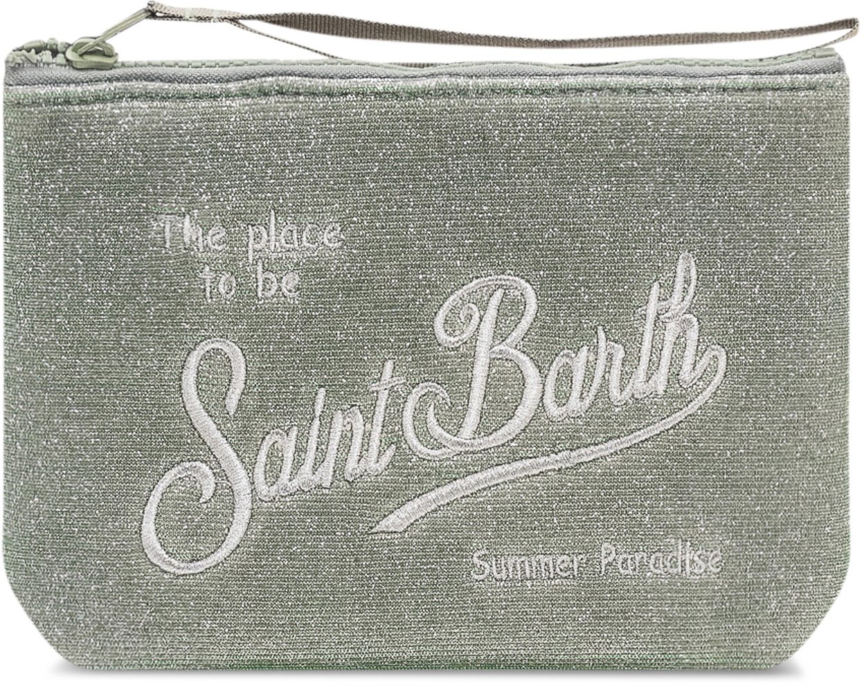 MC2 Saint Barth Pochette Aline con Zip e Stampa Frontale Lime