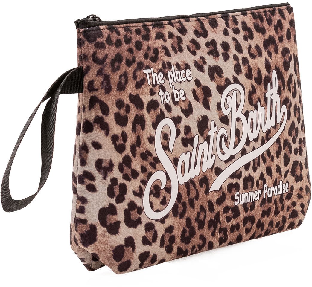 MC2 Saint Barth Pochette Aline con Stampa Animalier Beige