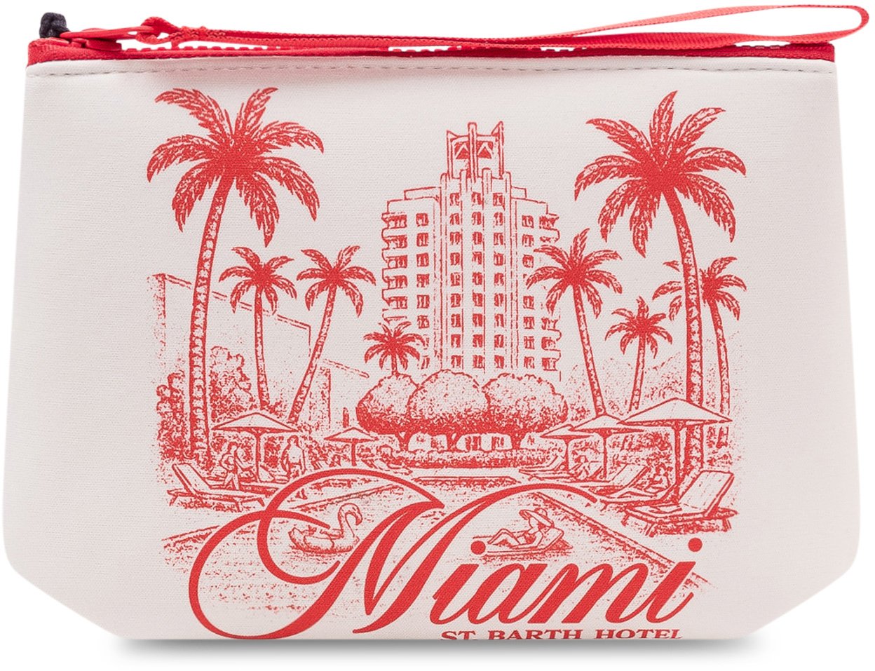 MC2 Saint Barth Pochette con Stampa Grafica e Zip Wit