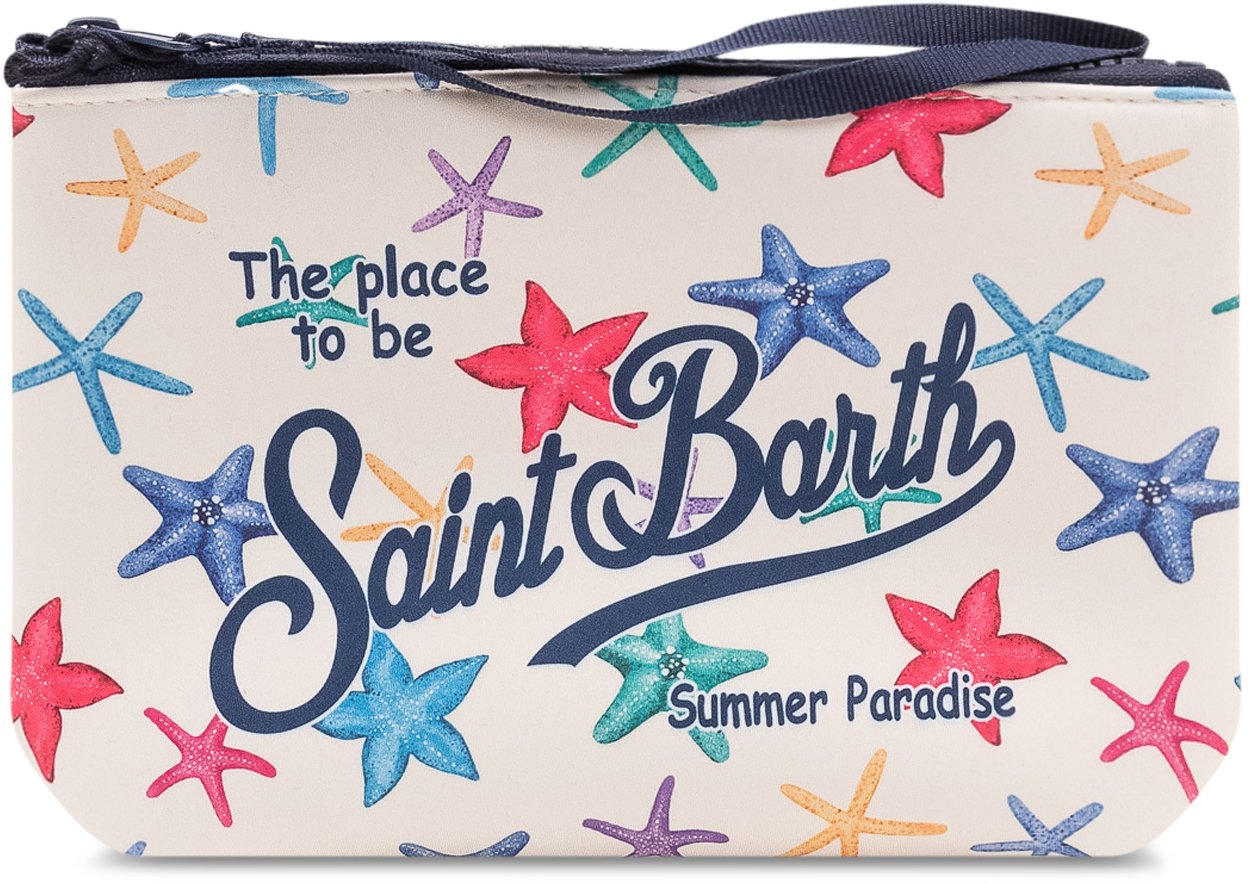 MC2 Saint Barth Pochette Aline con Zip e Stampa Stelle Marine Wit