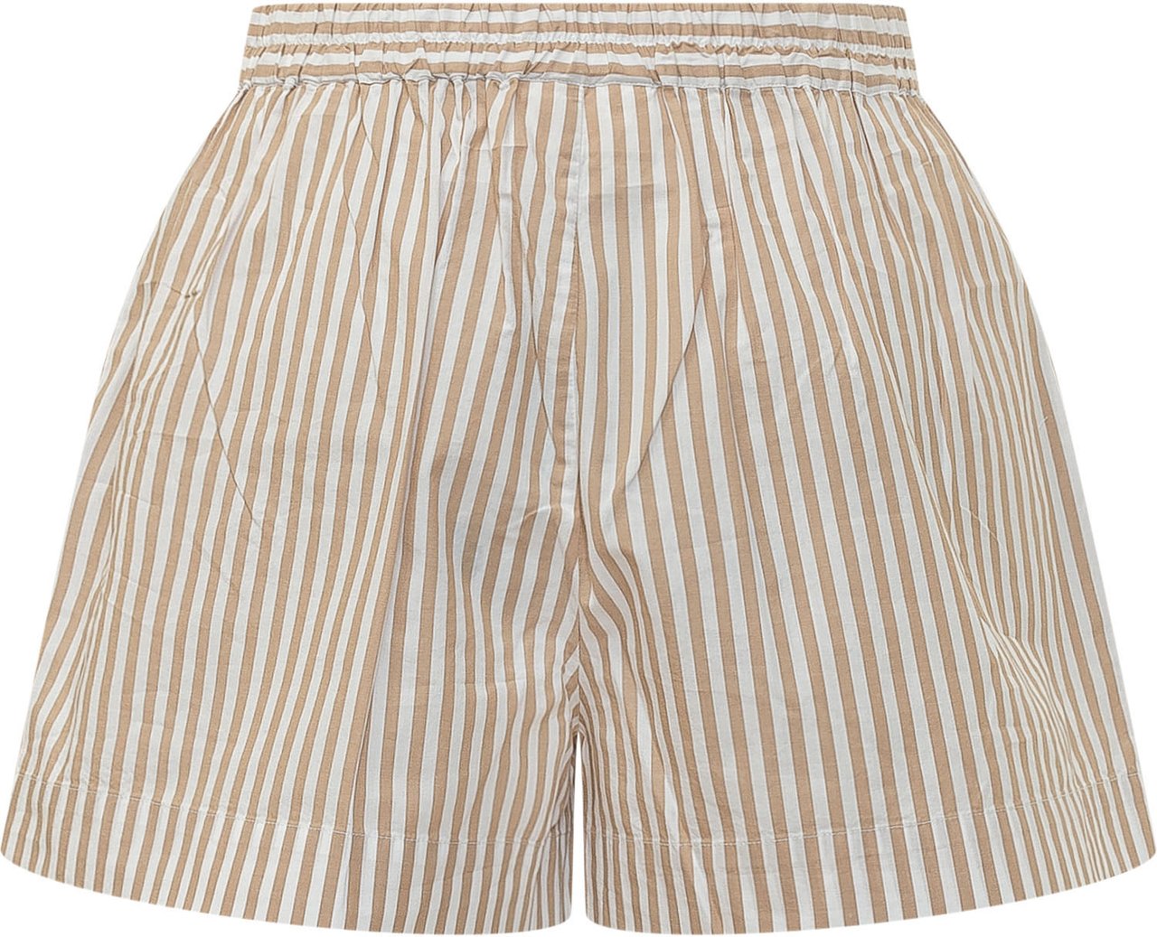 MC2 Saint Barth Shorts a Righe con Pinces Beige
