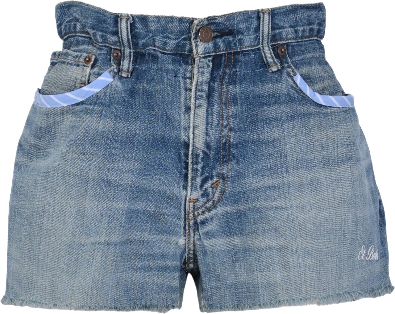 MC2 Saint Barth Shorts Denim L Stripes Tiny V 31 Blauw