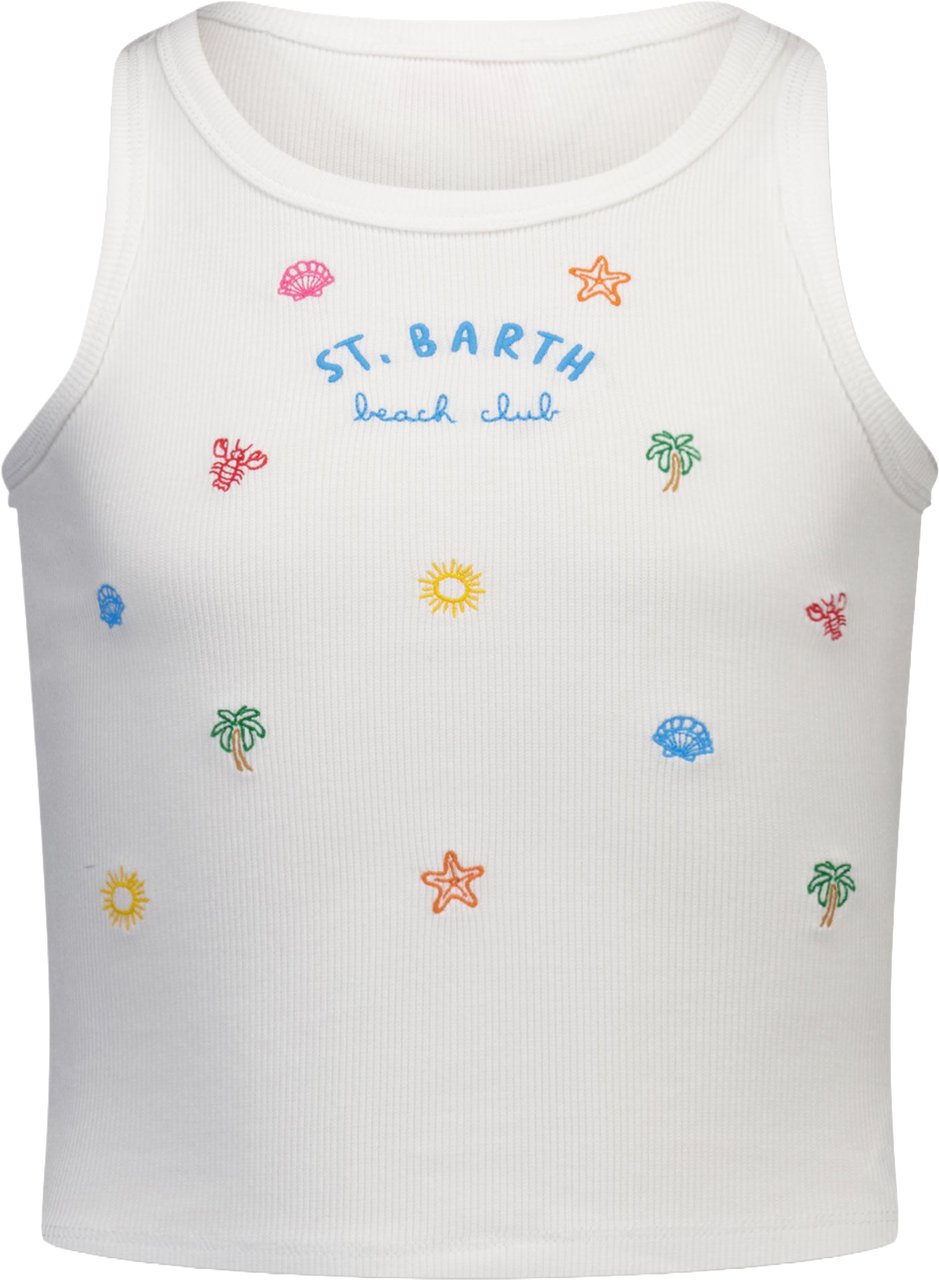 MC2 Saint Barth MC2 Saint Barth Kinder Meisjes T-Shirt In Wit Wit