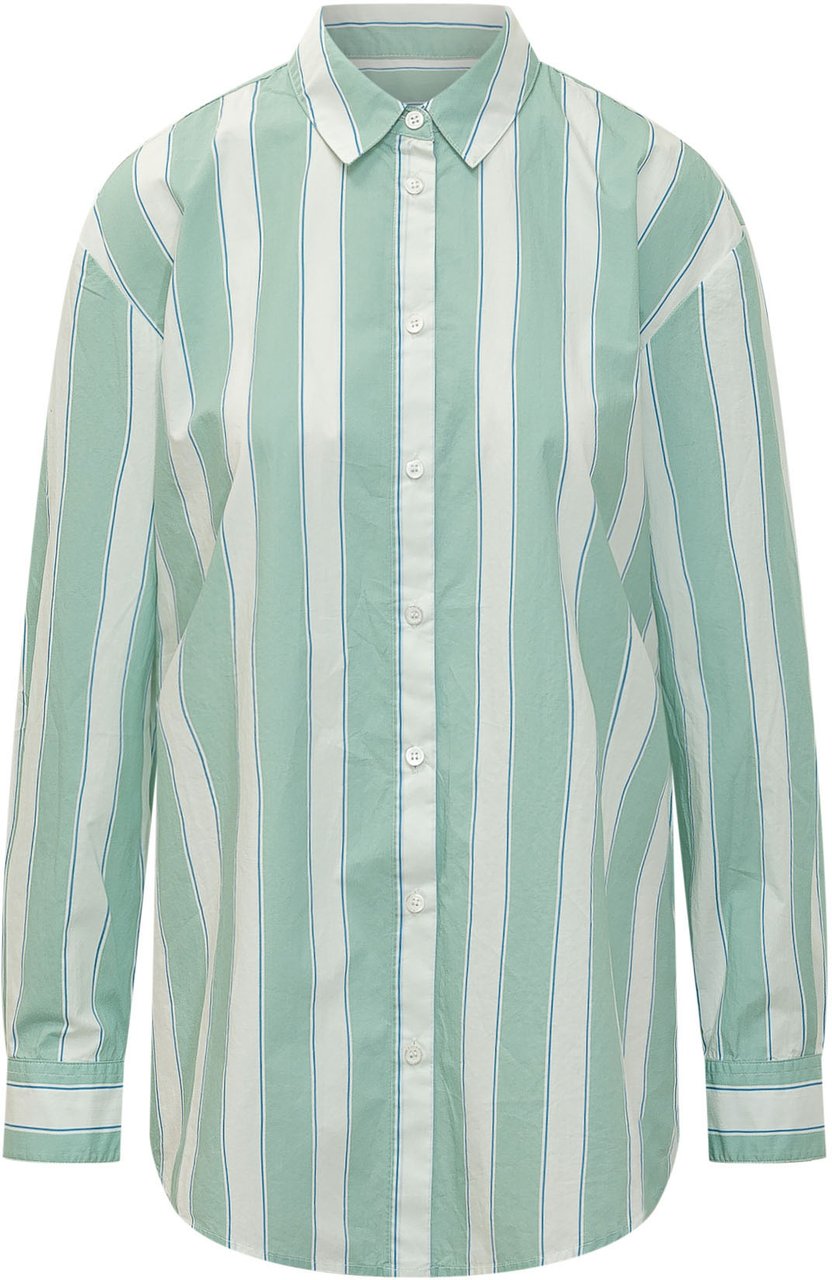 MC2 Saint Barth Camicia a Righe Verticali Lime