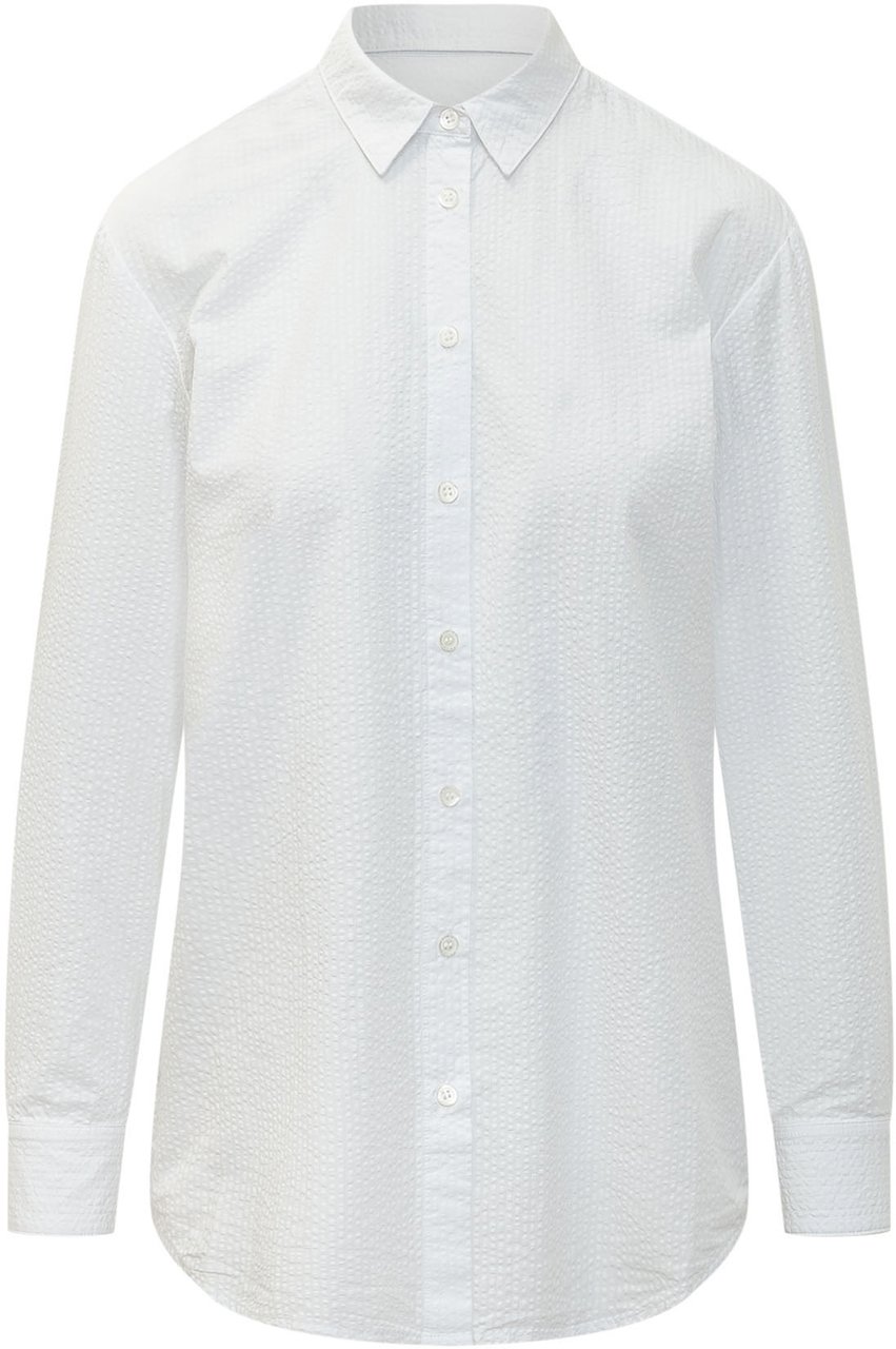 MC2 Saint Barth Camicia in Cotone Testurizzato Wit