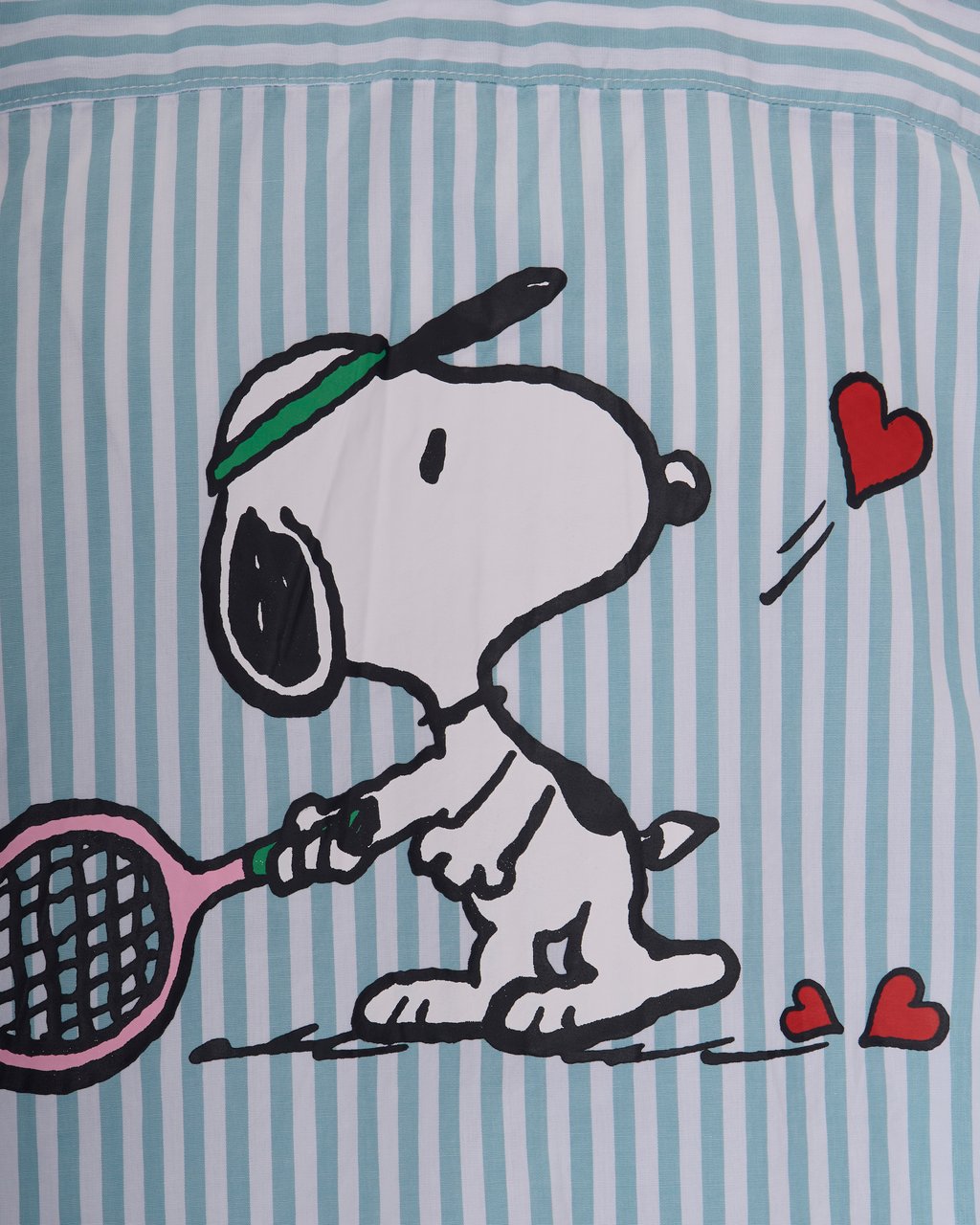 MC2 Saint Barth Shirts Cotton Stripes V Snoopy Tennis Lichtblauw
