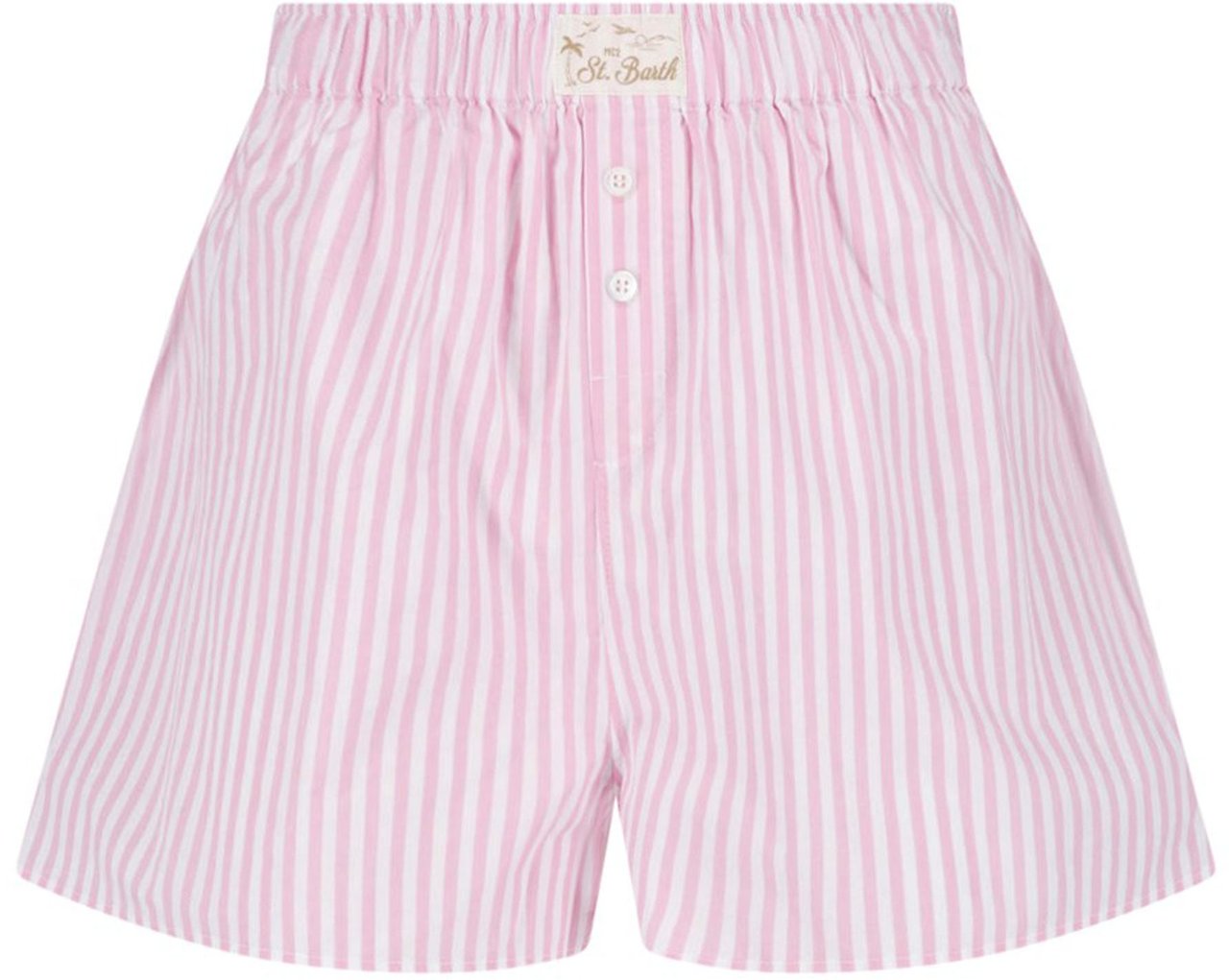 MC2 Saint Barth Shorts Cotton Sb Stripes V 21 Emb Roze