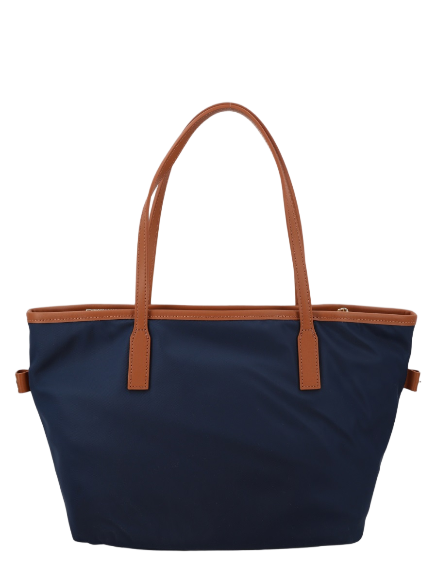 MC2 Saint Barth Medium Nylon Tote Bag with Cow Leather Trim Zwart
