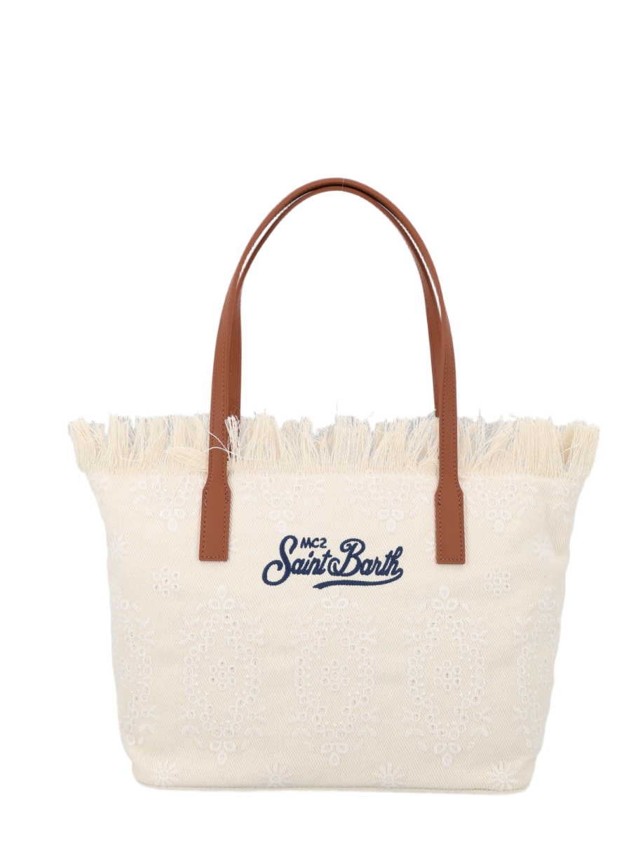 MC2 Saint Barth City Medium Warm Suede Handles Tote Bag Neutraal
