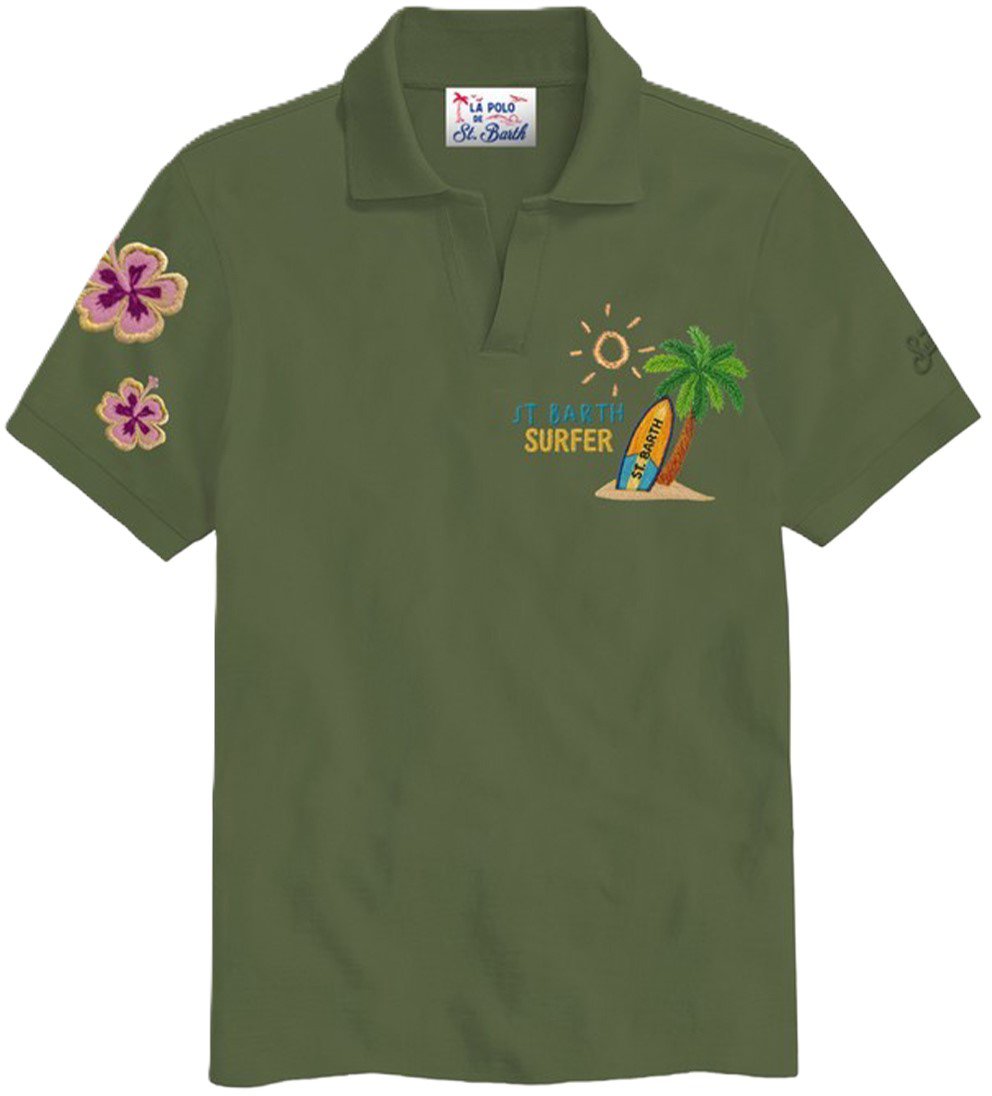 MC2 Saint Barth T-Shirts And Polos Verde Donkergroen