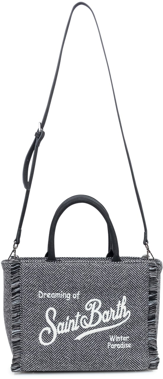 MC2 Saint Barth Borsa Tweed Grigia Dreaming Of Saint Barth Zwart