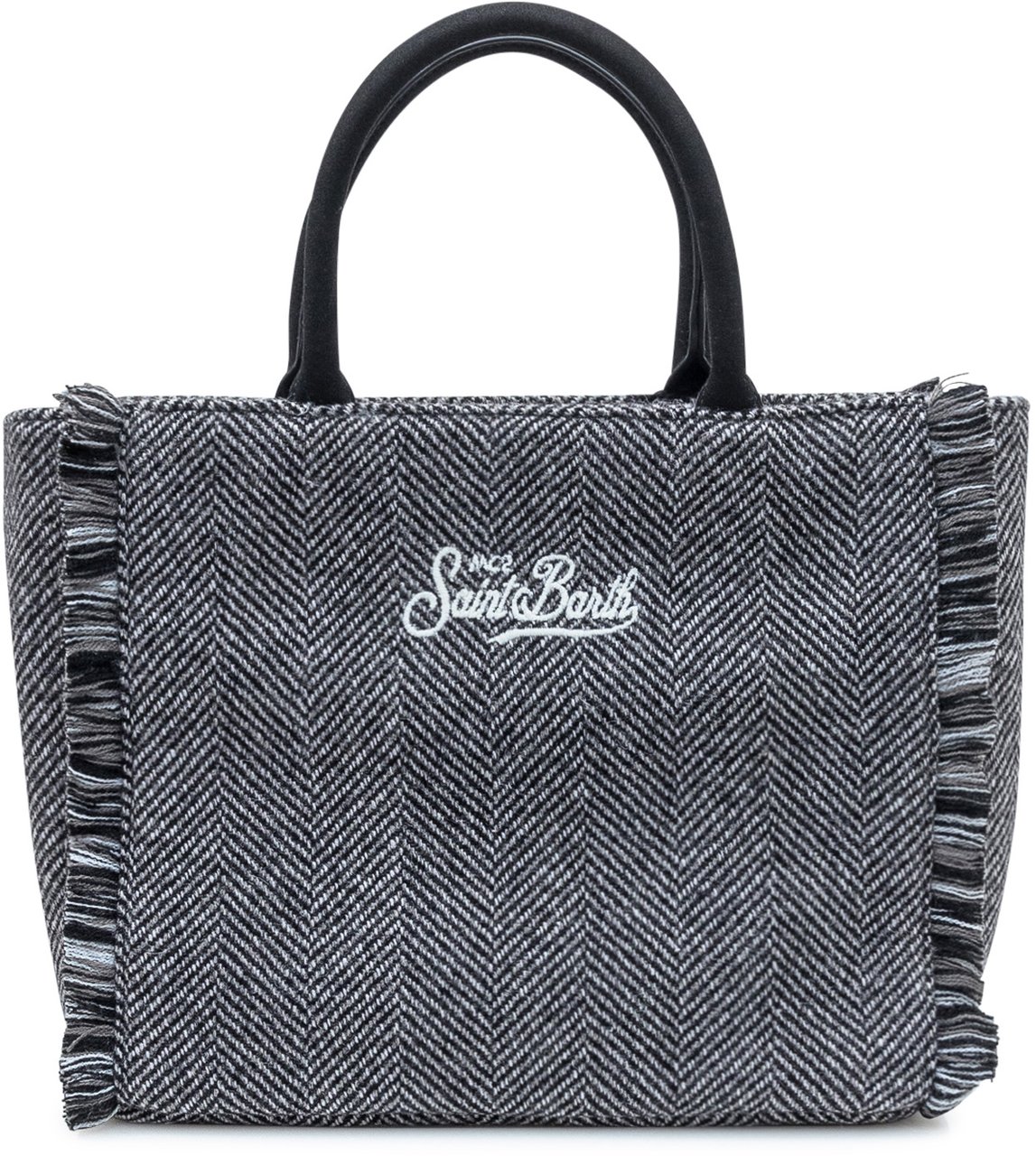 MC2 Saint Barth Borsa Tweed Grigia Dreaming Of Saint Barth Zwart
