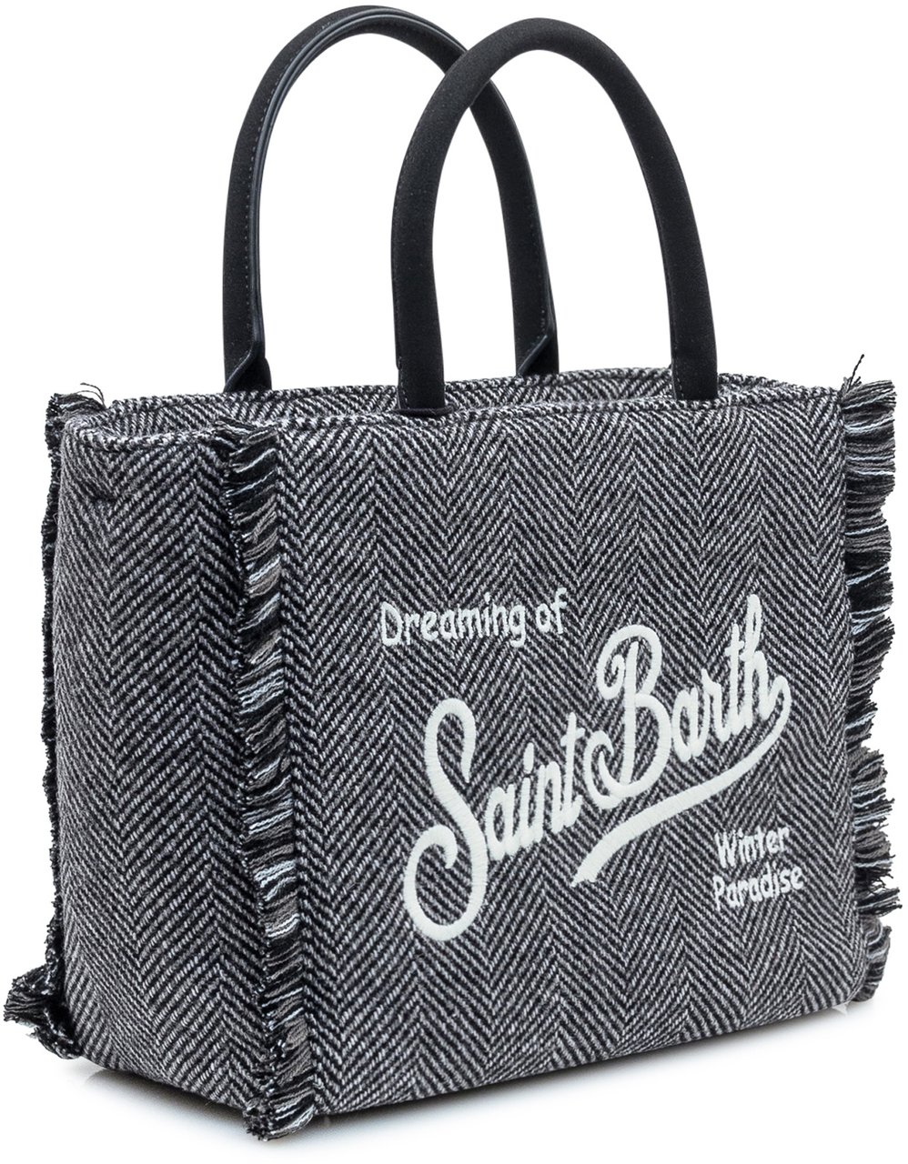 MC2 Saint Barth Borsa Tweed Grigia Dreaming Of Saint Barth Zwart