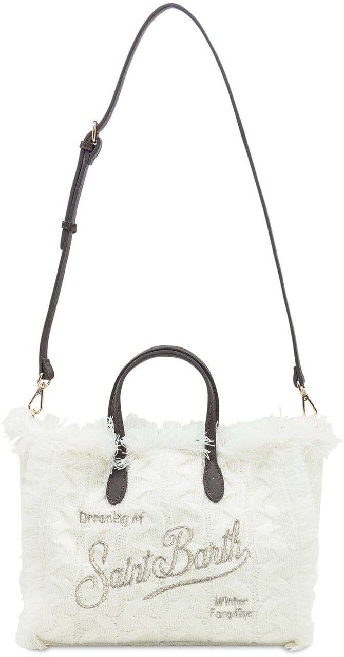 MC2 Saint Barth MC2 Saint Barth Borsa Colette Wool Rib con Ricamo Wit