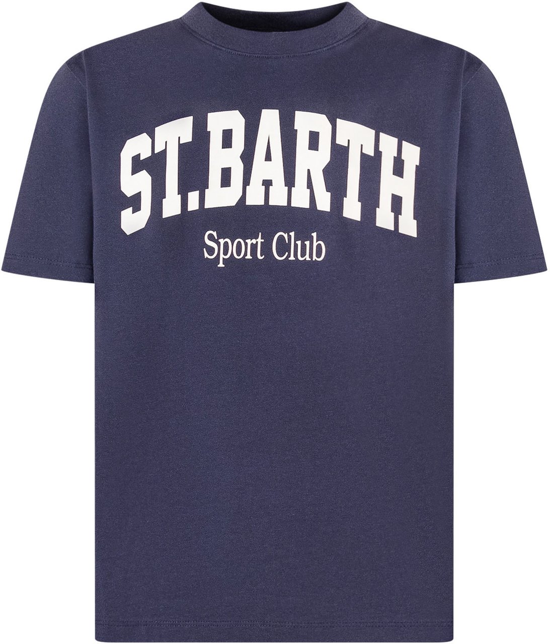 MC2 Saint Barth T-shirt con Logo Stampato Frontale Navy