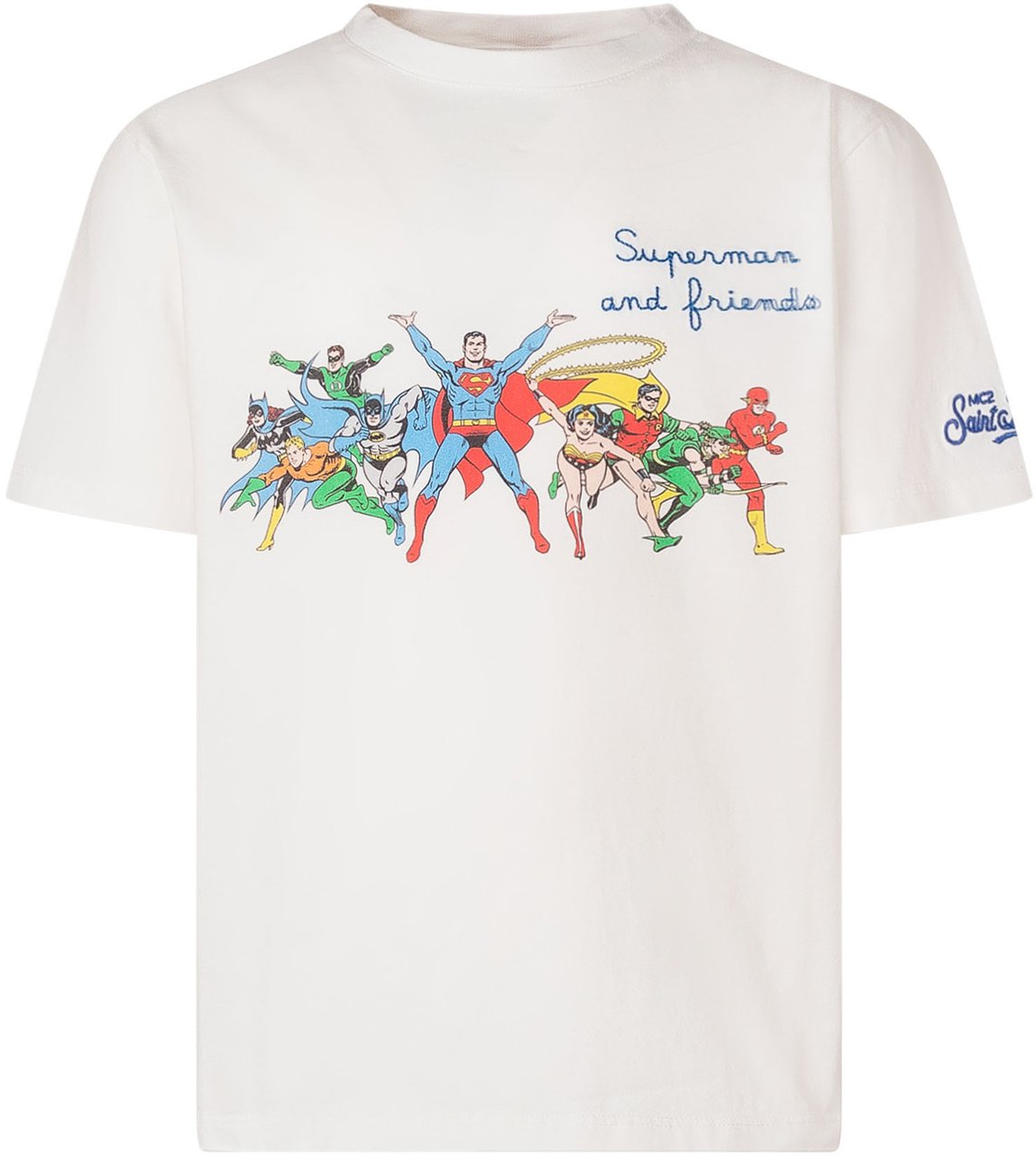 MC2 Saint Barth T-shirt con Stampa Supereroi Wit