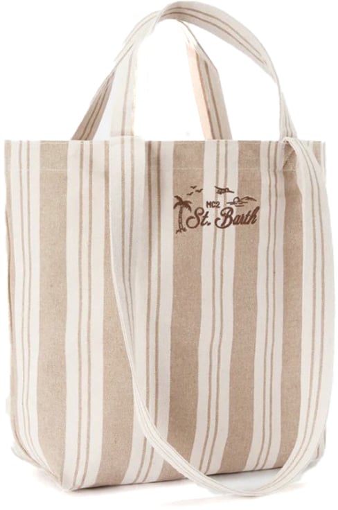 MC2 Saint Barth Bags Big Stripes 1118 Beige