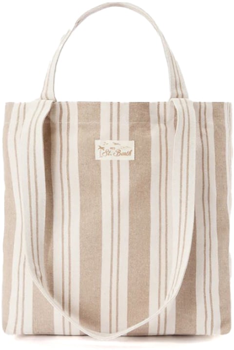 MC2 Saint Barth Bags Big Stripes 1118 Beige
