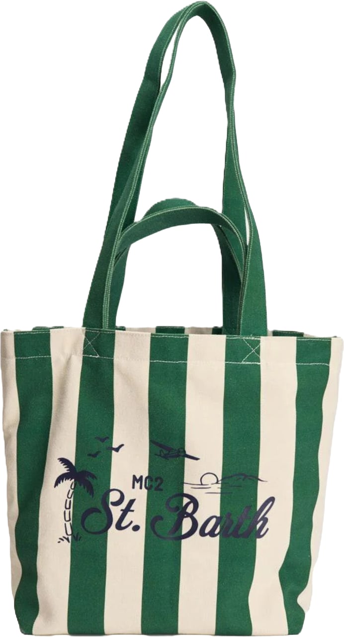 MC2 Saint Barth Bags Verde/Bianco Donkergroen