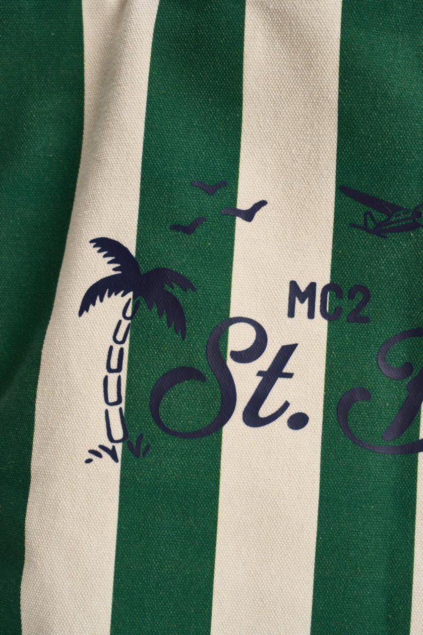 MC2 Saint Barth Bags Verde/Bianco Donkergroen