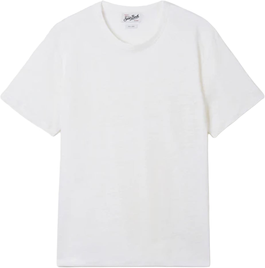 MC2 Saint Barth T-Shirts And Polos Linen 01N White Wit