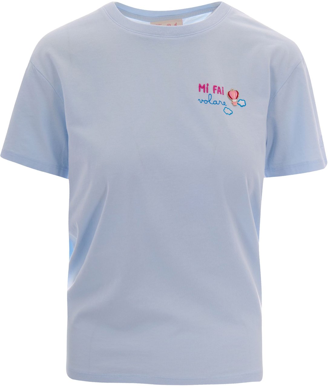 MC2 Saint Barth T-Shirts And Polos Mi Fai Volare 31 Charm Emb Lichtblauw
