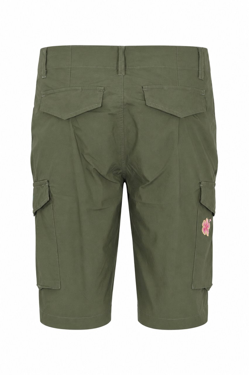 MC2 Saint Barth Shorts Cotton Surfer 52 Emb Donkergroen