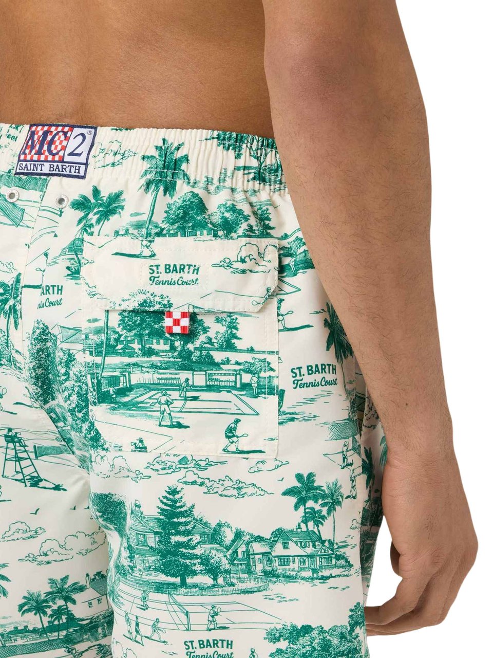 MC2 Saint Barth Sea Clothing Bianco/Verde Wit