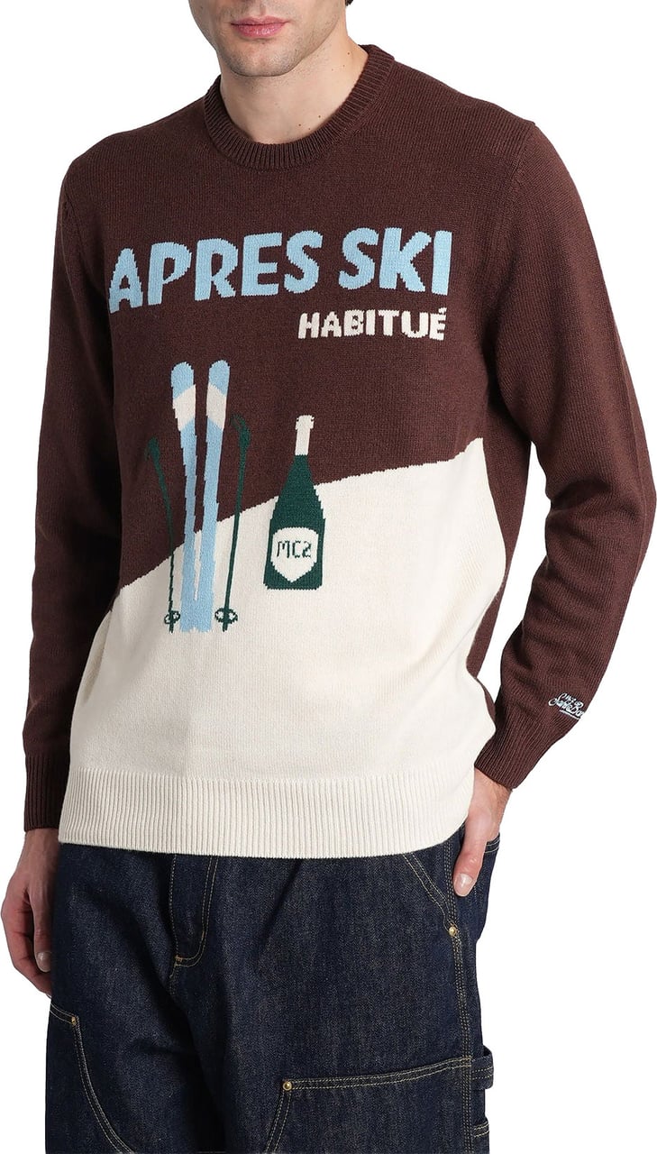 MC2 Saint Barth Sweaters Marrone/Bianco Bruin