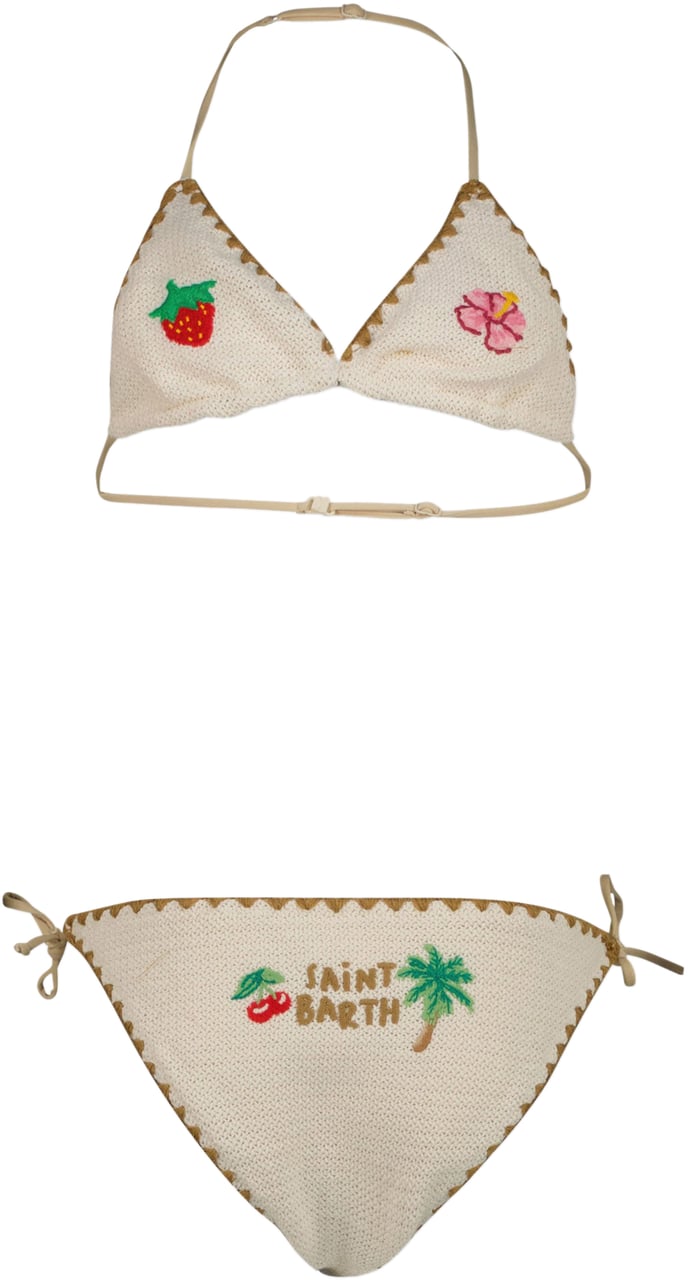 MC2 Saint Barth MC2 Saint Barth Kinder Meisjes Zwemkleding In Off White Wit