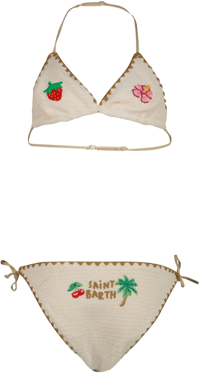 MC2 Saint Barth MC2 Saint Barth Kinder Meisjes Zwemkleding In Off White Wit