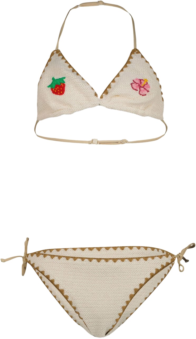 MC2 Saint Barth MC2 Saint Barth Kinder Meisjes Zwemkleding In Off White Wit