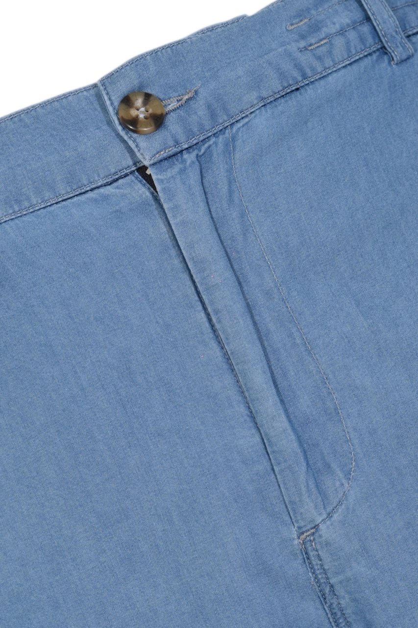 MC2 Saint Barth Shorts Chambray Denim Light Lichtblauw