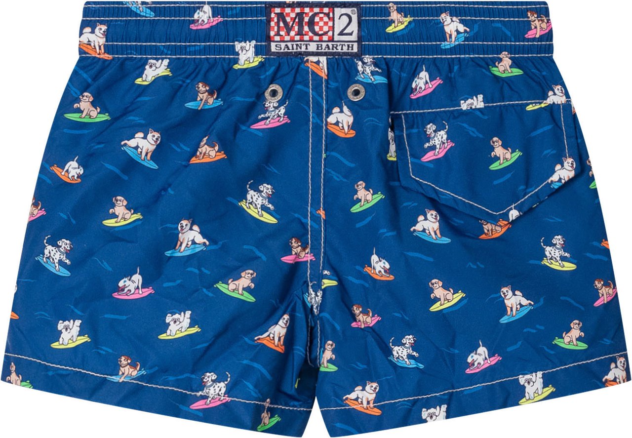 MC2 Saint Barth Costume da Bagno con Stampa Grafica Blauw