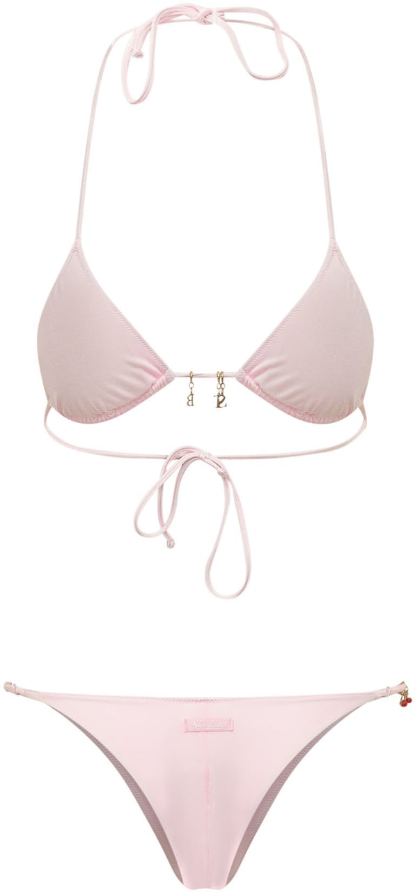 MC2 Saint Barth Bikini Triangolo con Laccetti Roze