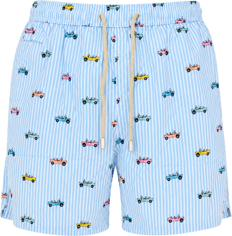 MC2 Saint Barth Sea Clothing Speed Multi Stripes S 31 Lichtblauw
