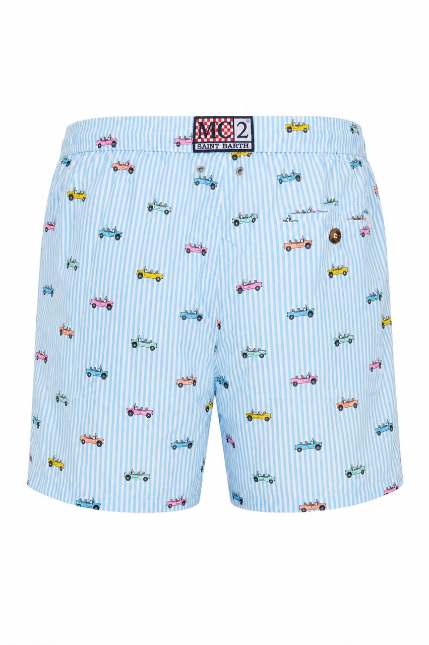 MC2 Saint Barth Sea Clothing Speed Multi Stripes S 31 Lichtblauw