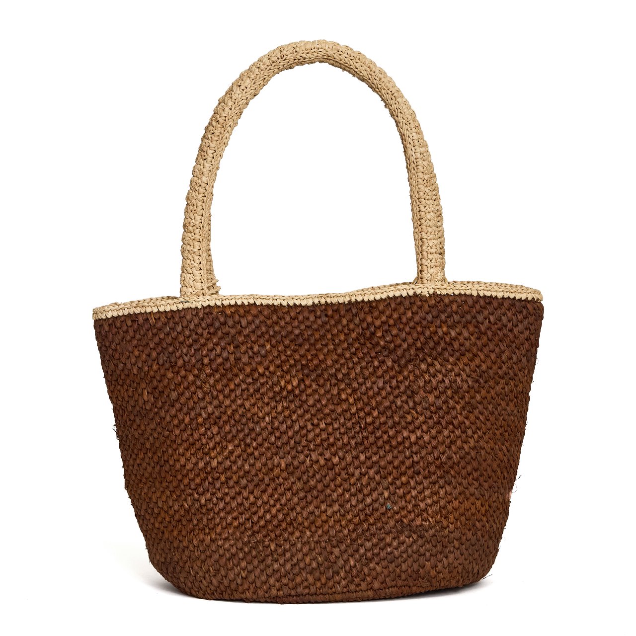 MC2 Saint Barth Marcy Woven Bi-Color Tote Bag Zwart