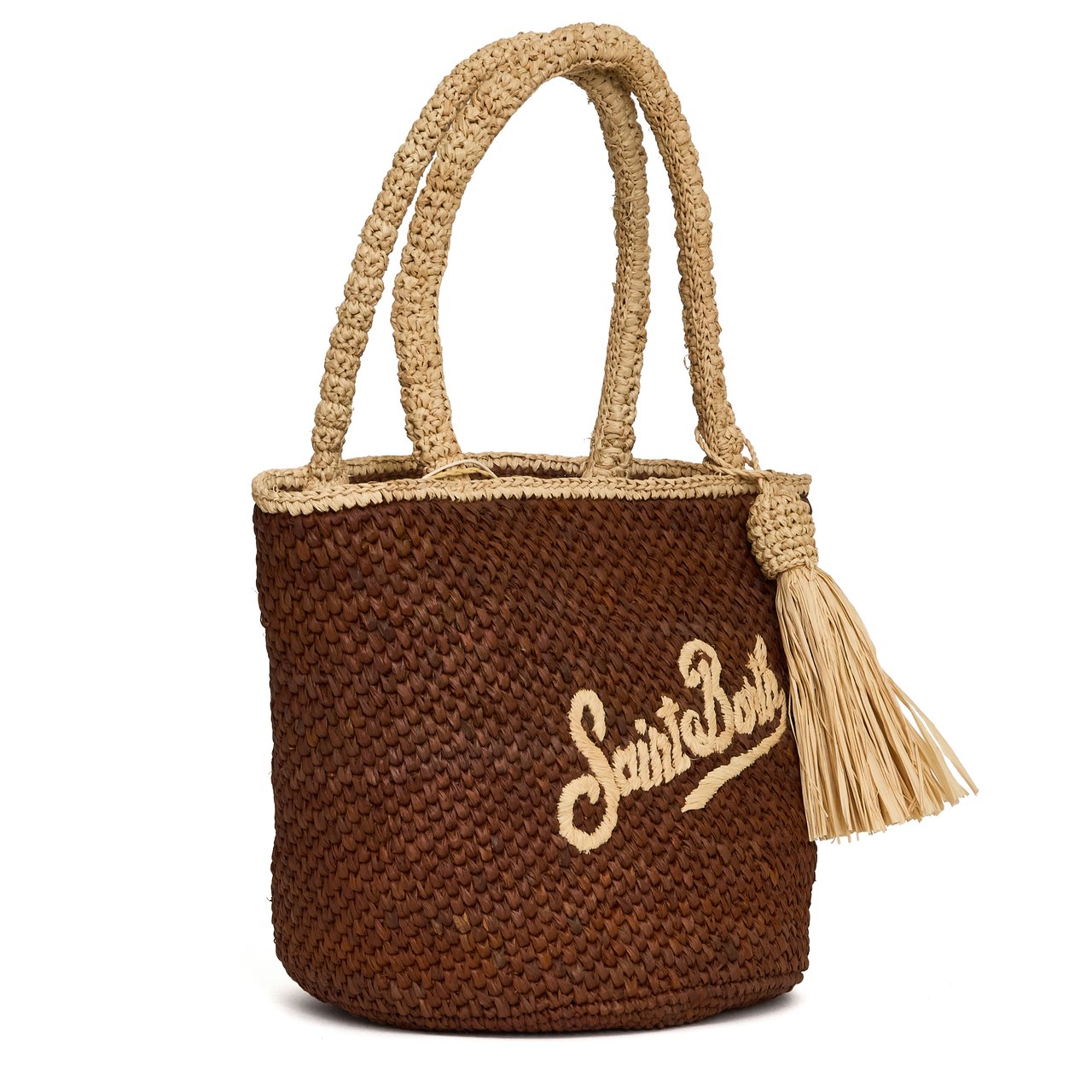 MC2 Saint Barth Marcy Woven Bi-Color Tote Bag Rood