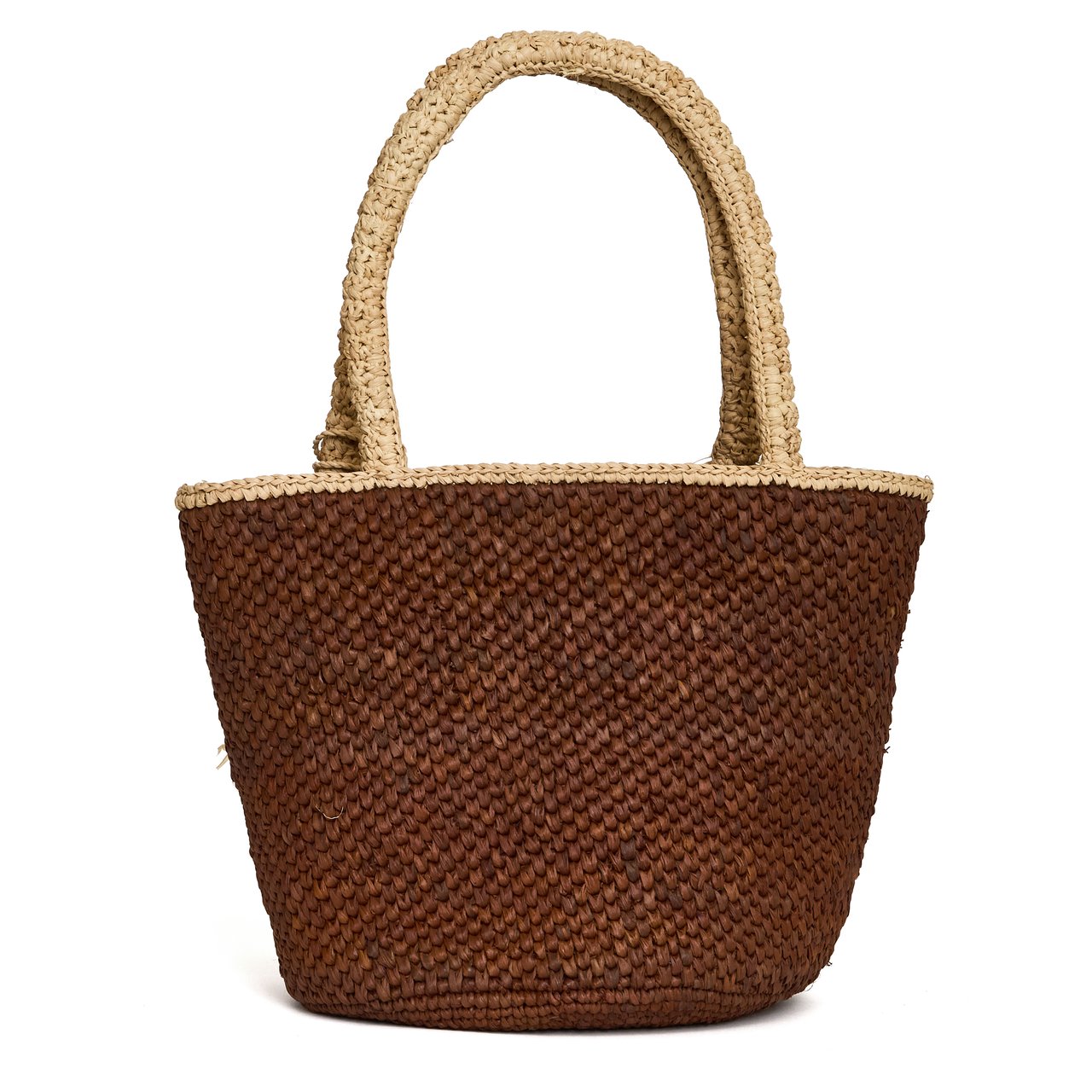MC2 Saint Barth Marcy Woven Bi-Color Tote Bag Rood