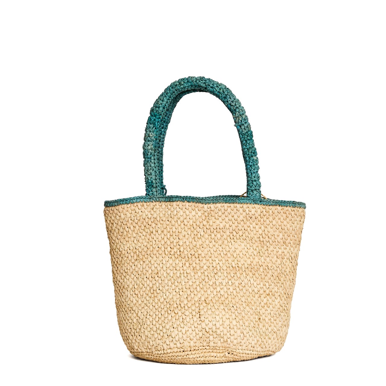 MC2 Saint Barth Marcy Woven Bi-Color Tote Bag Bruin