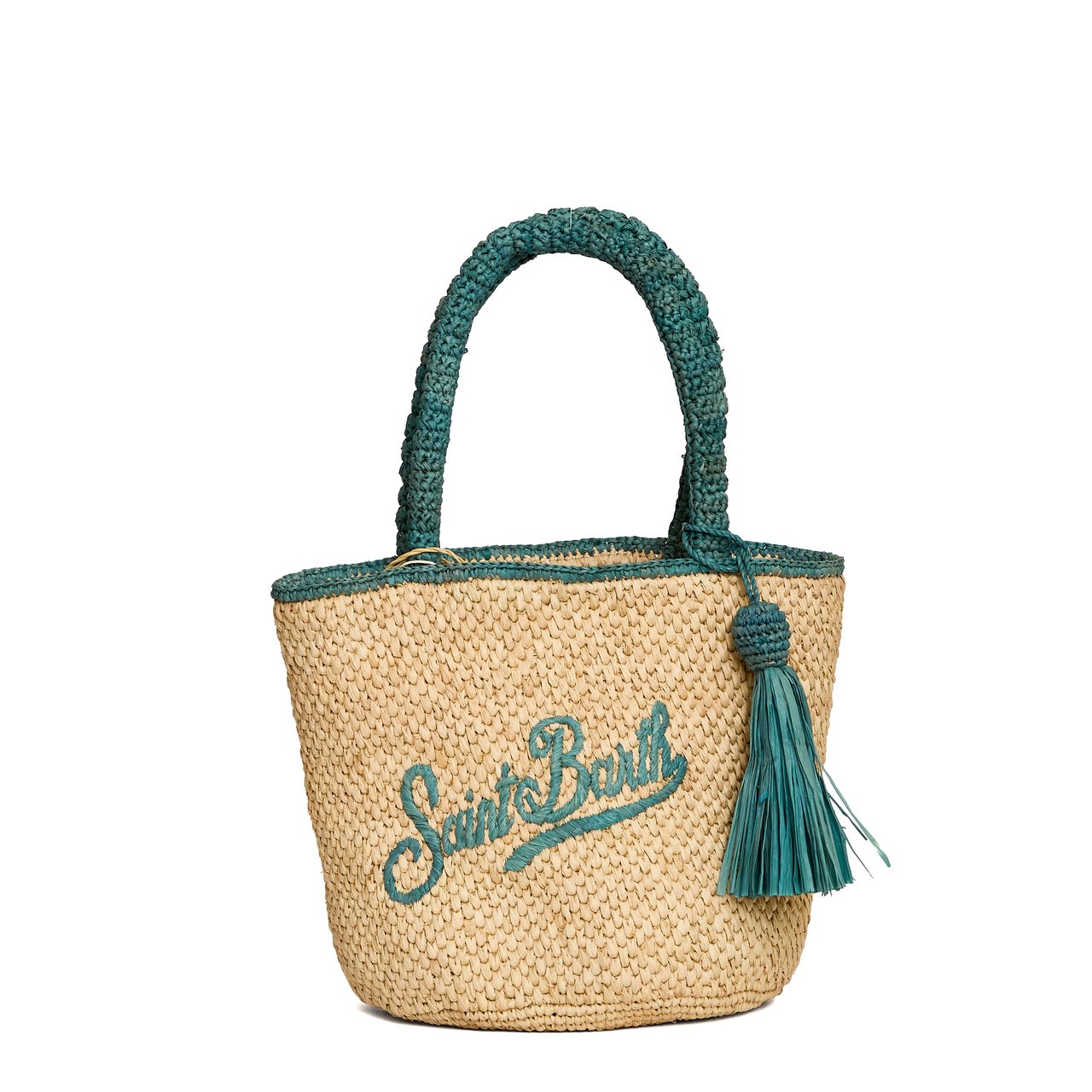 MC2 Saint Barth Marcy Woven Bi-Color Tote Bag Bruin