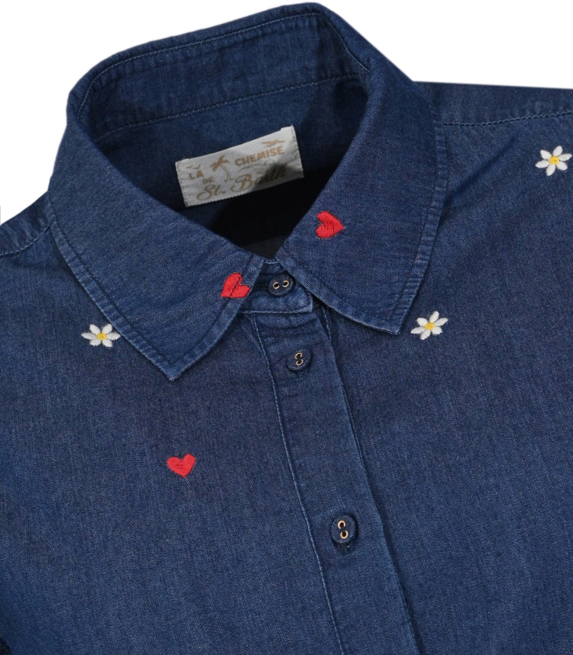 MC2 Saint Barth Shirts Chambray D Mini Flower Navy