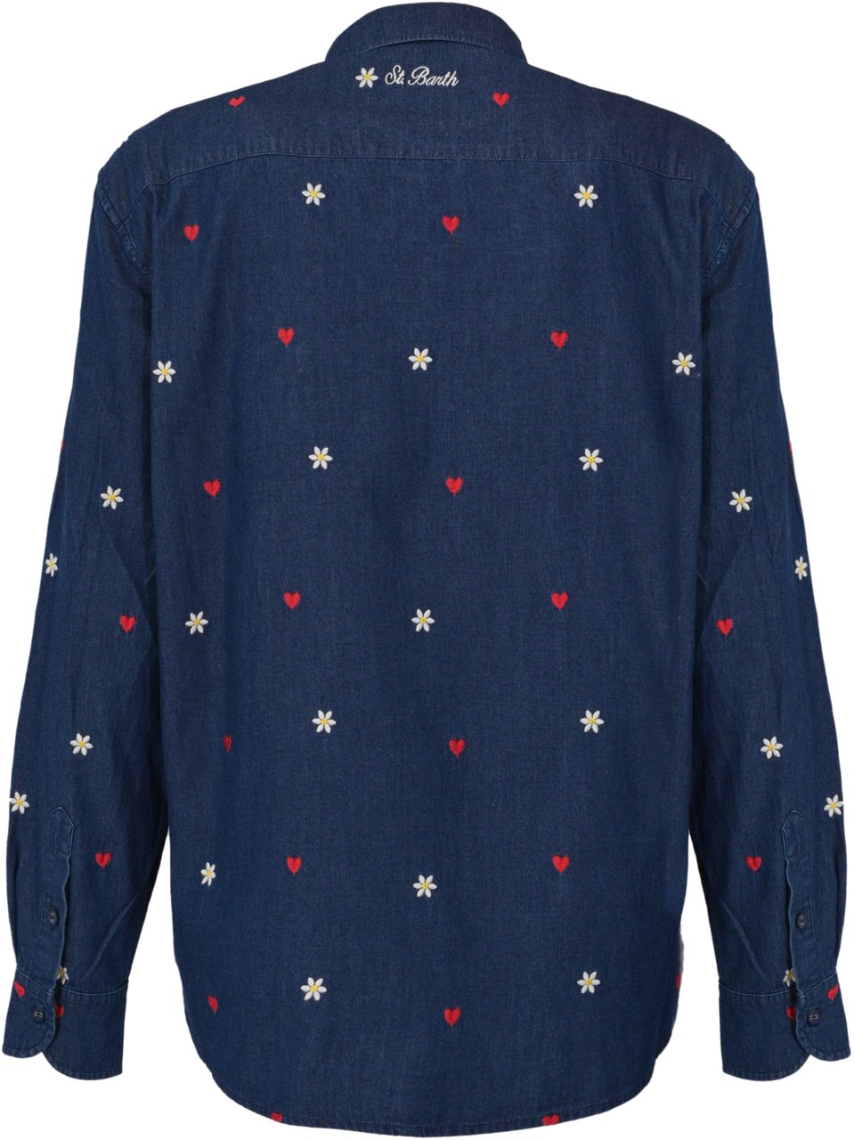 MC2 Saint Barth Shirts Chambray D Mini Flower Navy