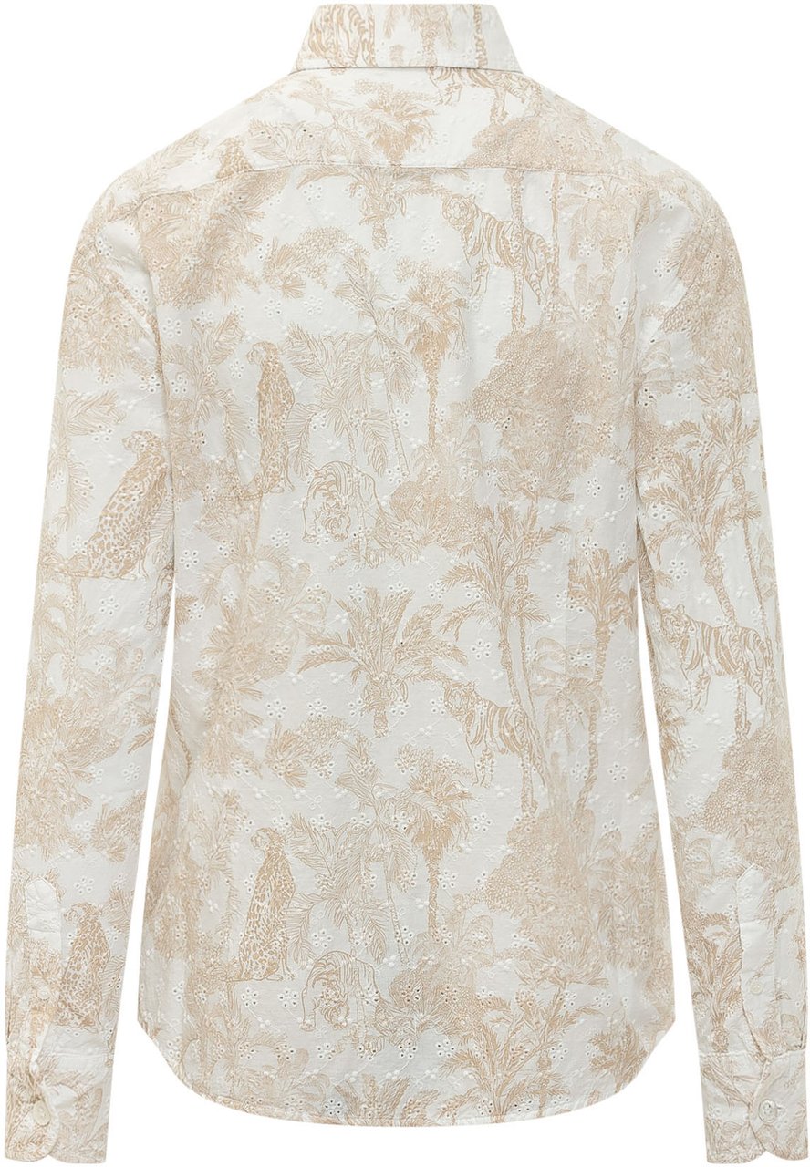MC2 Saint Barth Camicia con Stampa Toile Tropicale Wit