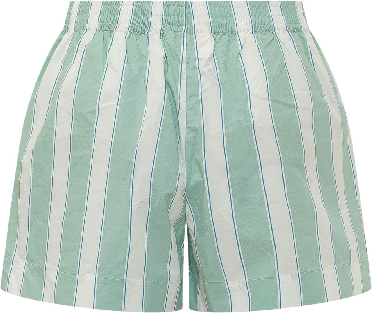 MC2 Saint Barth Shorts a Righe con Vita Elasticizzata Lime