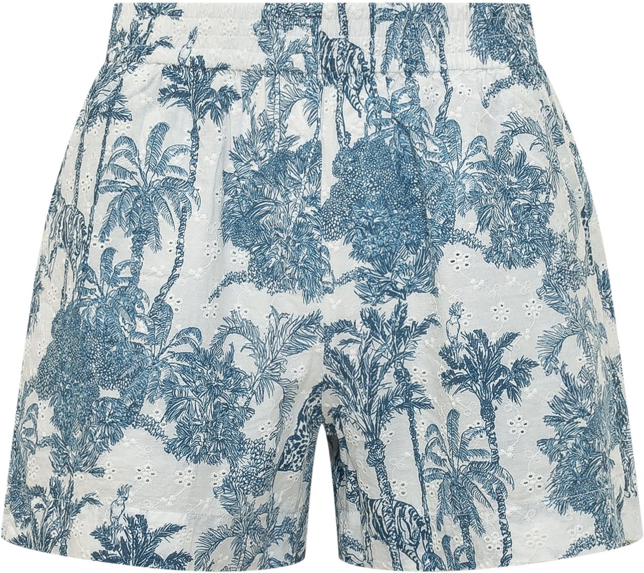 MC2 Saint Barth Shorts con Stampa Toile Tropicale Blauw